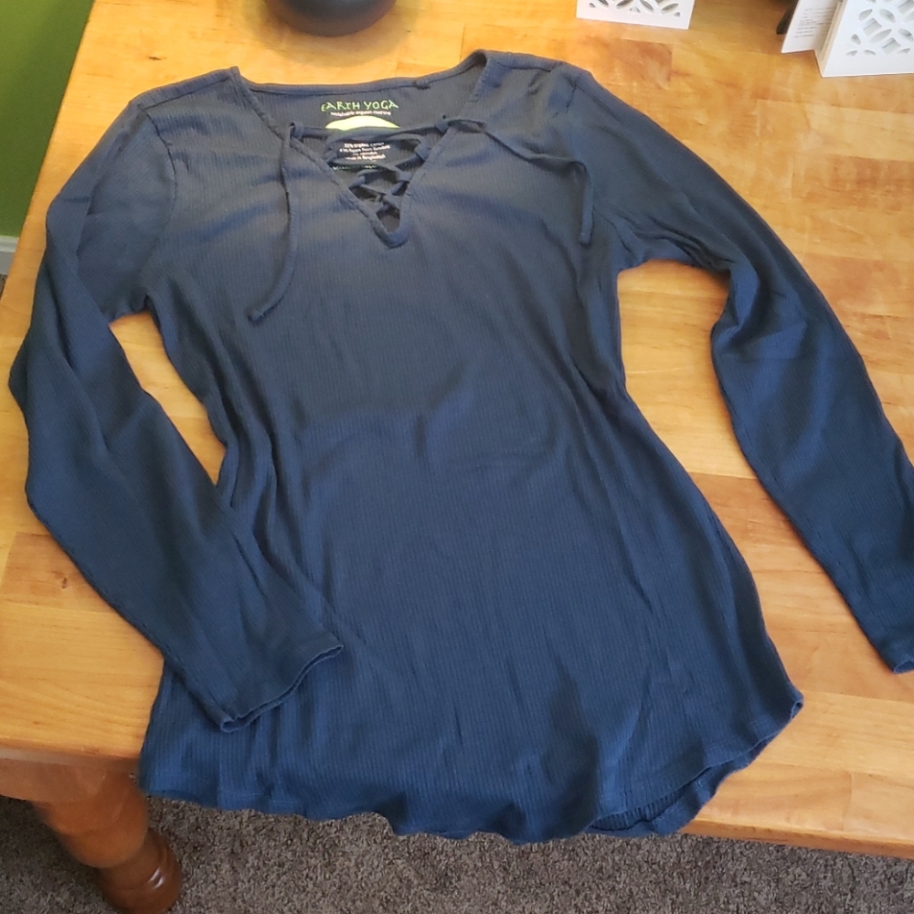 Earth Yoga long sleeve ribbed t-shirt